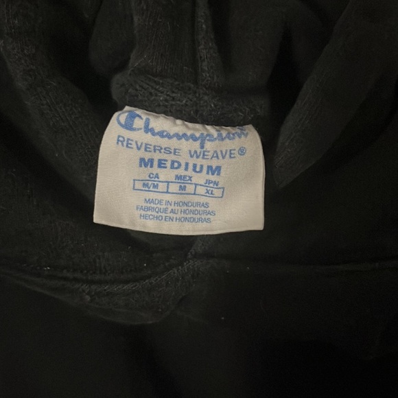 Champion Size M Black Reverse Weave Hoodie - Picture 2 of 2